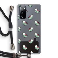 Vogeltjes: Samsung Galaxy S20 FE / S20 FE 5G Transparant Hoesje met koord