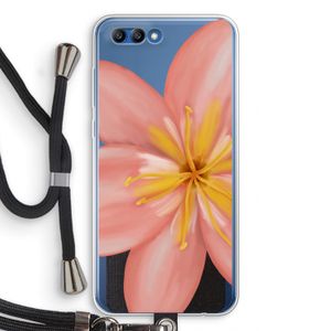 Pink Ellila Flower: Honor 10 Transparant Hoesje met koord