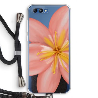 Pink Ellila Flower: Honor 10 Transparant Hoesje met koord
