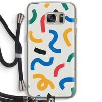 Illustratieve pop 2: Samsung Galaxy S7 Transparant Hoesje met koord