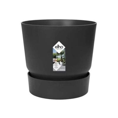 ELHO Greenville 30 ronde bloempot - Buiten - Ø 29,5 x H 27,8 cm - Zwart living