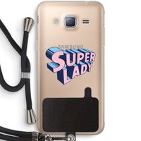 Superlady: Samsung Galaxy J3 (2016) Transparant Hoesje met koord