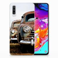 Samsung Galaxy A70 | Siliconen hoesje | met foto Vintage Auto