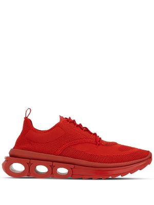 Ferragamo baskets à plaque Gancini - Rouge