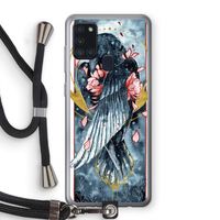 Golden Raven: Samsung Galaxy A21s Transparant Hoesje met koord