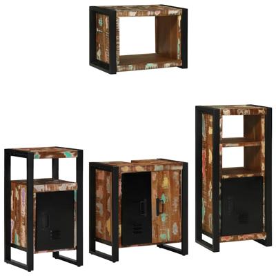 Badkamermeubelset met plank 4 pcs Multikleur 55 x 35 x 60 cm