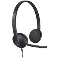 LOGITECH - H340 Wired USB Stereo Headphones - Zwart