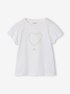 T-shirt met korte mouwen voor meisjes wit