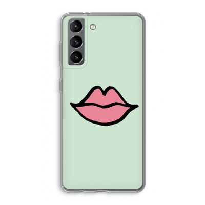 Kusje: Samsung Galaxy S21 Transparant Hoesje