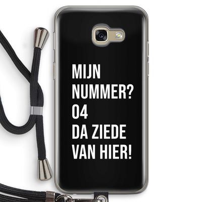 Da ziede van hier - Zwart: Samsung Galaxy A5 (2017) Transparant Hoesje met koord