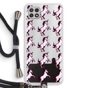 Musketon Unicorn: Samsung Galaxy A22 4G Transparant Hoesje met koord
