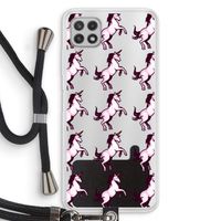 Musketon Unicorn: Samsung Galaxy A22 4G Transparant Hoesje met koord Musketon Unicorn: Samsung Galaxy A22 4G Transparant Hoesje met koord