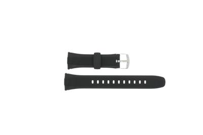 Horlogeband Casio WVA-430 / WVA-470 / WVA-620 / WV-M120 / 10152407 Rubber Zwart 22mm
