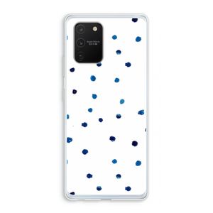 Blauwe stippen: Samsung Galaxy S10 Lite Transparant Hoesje