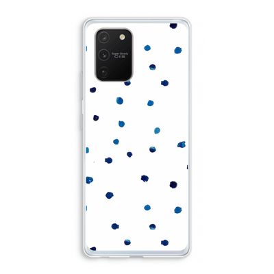 Blauwe stippen: Samsung Galaxy S10 Lite Transparant Hoesje
