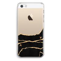 Gouden marmer: iPhone 5 / 5S / SE Transparant Hoesje