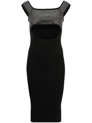 Giuseppe Di Morabito robe en maille à détails de clous - Noir