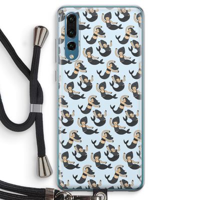 Zeemeermin: Huawei P20 Pro Transparant Hoesje met koord
