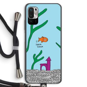 Aquarium: Xiaomi Redmi Note 10 5G Transparant Hoesje met koord