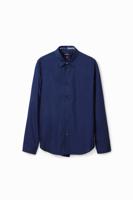 Basic shirt met contrasterende details - BLUE - S