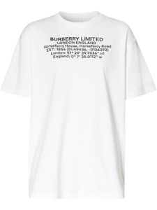 Burberry t-shirt à détail de slogan - Blanc