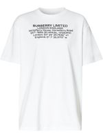 Burberry t-shirt à détail de slogan - Blanc - thumbnail