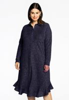 Yoek Jurk polo-kraag LUREX | Paars | Maat 38/40 Yoek Jurk polo-kraag LUREX | Paars | Maat 38/40