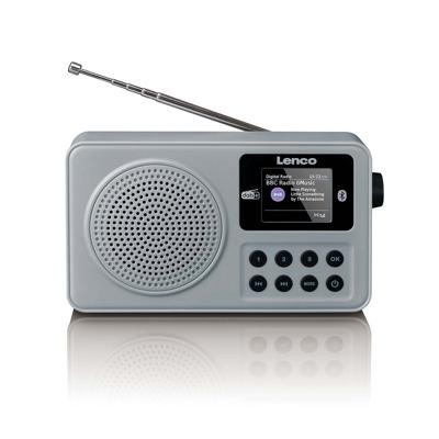 LENCO PDR-034GY - Draagbare DAB+/FM radio met Bluetooth® en oplaadbare batterij - Grijs