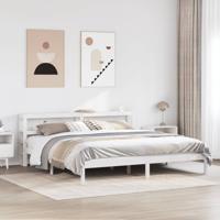 Bedframe zonder matras massief grenenhout wit 180x200 cm