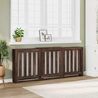 VidaXL Radiatorombouw 205x21,5x83,5 cm bewerkt hout bruin eikenkleurig