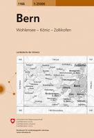Wandelkaart - Topografische kaart 1166 Bern | Swisstopo - thumbnail