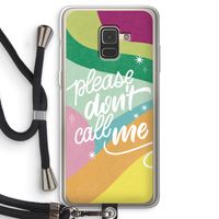 Don't call: Samsung Galaxy A8 (2018) Transparant Hoesje met koord