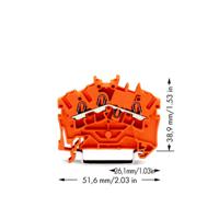 WAGO 2002-6302 Doorgangsklem 5.20 mm Spanveer Oranje 100 stuk(s) - thumbnail