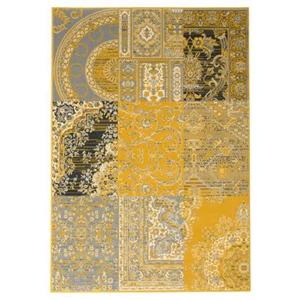 Tapeso Vloerkleed patchwork - Ease Agatha okergeel - 160x230 cm