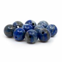 Edelsteen Losse Kralen Lapis Lazuli - 10 stuks (8 mm) - thumbnail