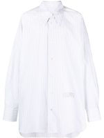 MM6 Maison Margiela numbers-motif long-line shirt - Blanc