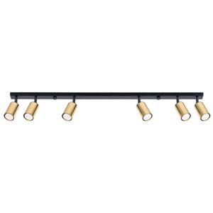 Plafondlamp WINX 6L zwart/goud