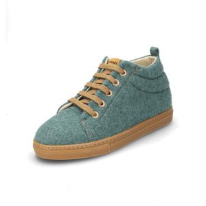 Wollen sneakers, groen-gemêleerd Maat: 36