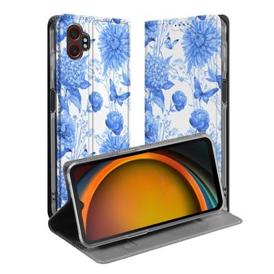 Samsung Galaxy Xcover 7 Pro | Book Case | Flowers Blue