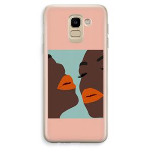 Orange lips: Samsung Galaxy J6 (2018) Transparant Hoesje