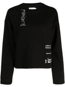 izzue sweat à logo brodé - Noir