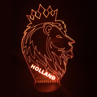 3D LED LAMP - Oranje Leeuw - Holland 2 - thumbnail