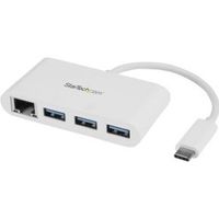 StarTech.com 3-poorts USB 3.0 Hub met Gigabit Ethernet USB-C wit