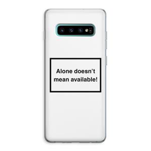 Alone: Samsung Galaxy S10 Plus Transparant Hoesje