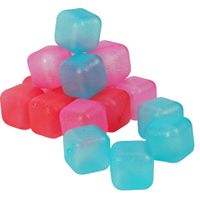 18x Plastic herbruikbare ijsklontjes/ijsblokjes gekleurd   - - thumbnail