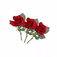Bosje van 10 rode kunstrozen