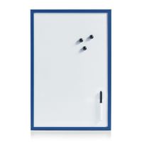 Whiteboard/memobord magnetisch incl. marker en magneten - 40 x 60 cm - blauw