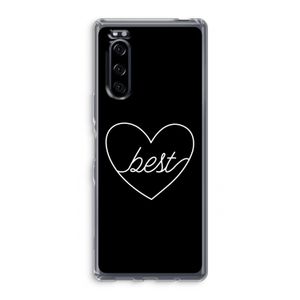Best heart black: Sony Xperia 5 Transparant Hoesje