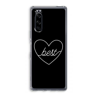 Best heart black: Sony Xperia 5 Transparant Hoesje