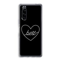 Best heart black: Sony Xperia 5 Transparant Hoesje